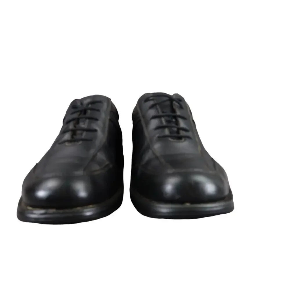 Johnston & Murphy Shoes Men 10 Oxford Leather Shuler Athletic Black Comfort Work
